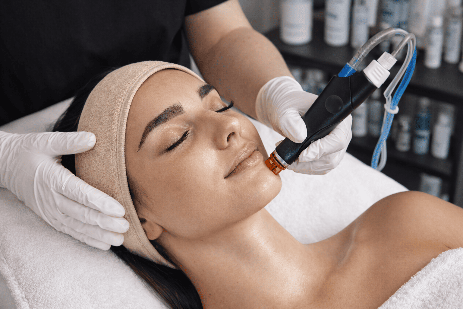 Nettoyage visage en profondeur hydrofacial
