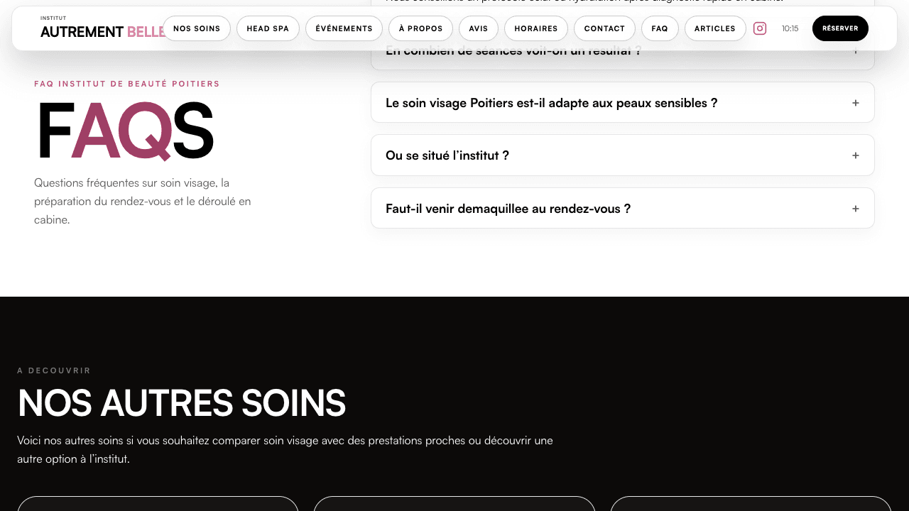 Préparation d’un soin en institut à Buxerolles près de Poitiers